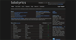 Desktop Screenshot of lololyrics.com